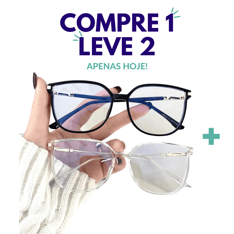 Apenas Hoje! COMPRE 1 LEVE 2 - Óculos Multifocal Crystal Fashion