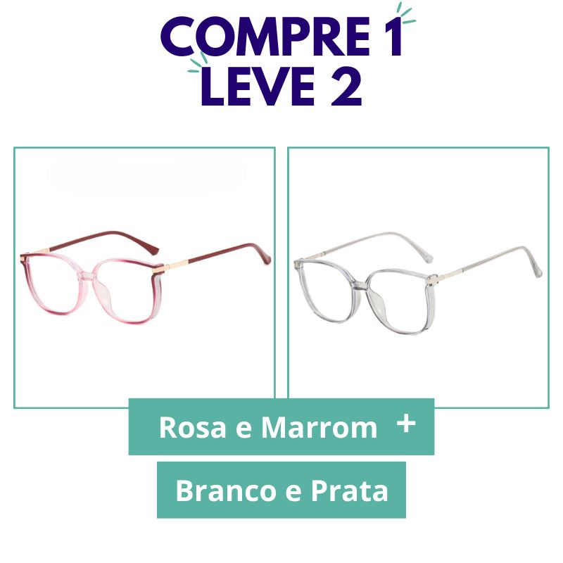 Apenas Hoje! COMPRE 1 LEVE 2 - Óculos Multifocal Crystal Fashion