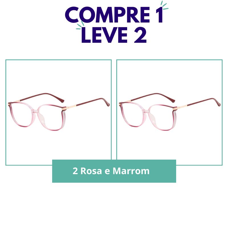 Apenas Hoje! COMPRE 1 LEVE 2 - Óculos Multifocal Crystal Fashion