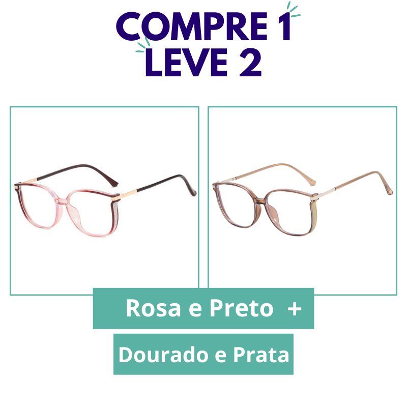 Apenas Hoje! COMPRE 1 LEVE 2 - Óculos Multifocal Crystal Fashion