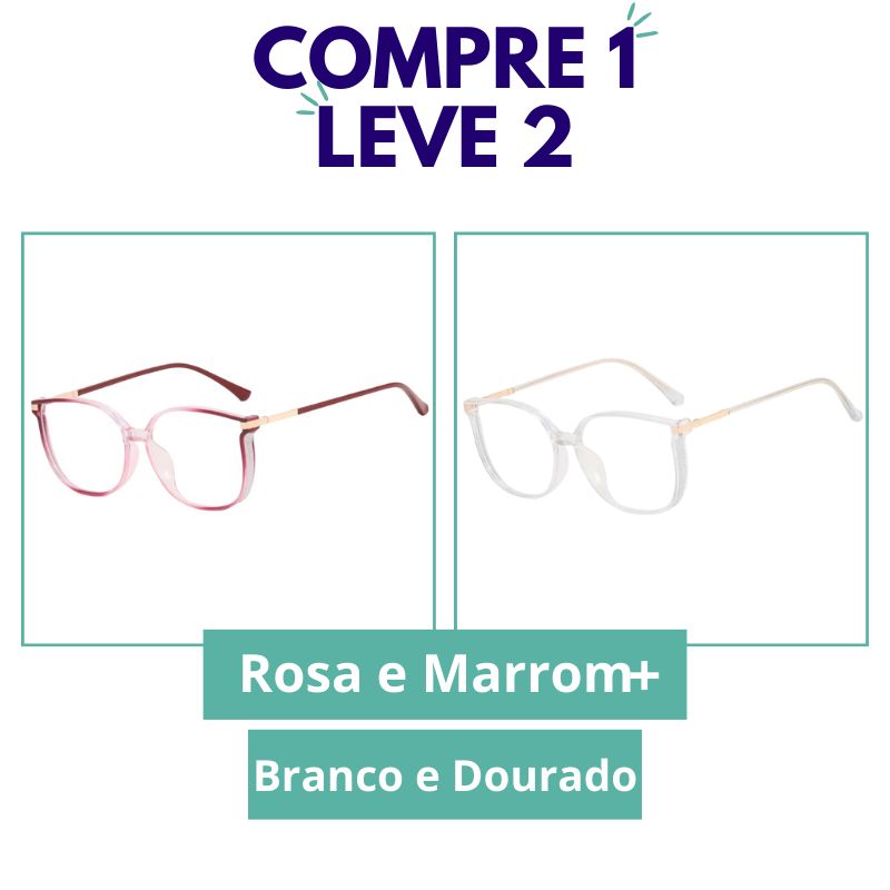 Apenas Hoje! COMPRE 1 LEVE 2 - Óculos Multifocal Crystal Fashion