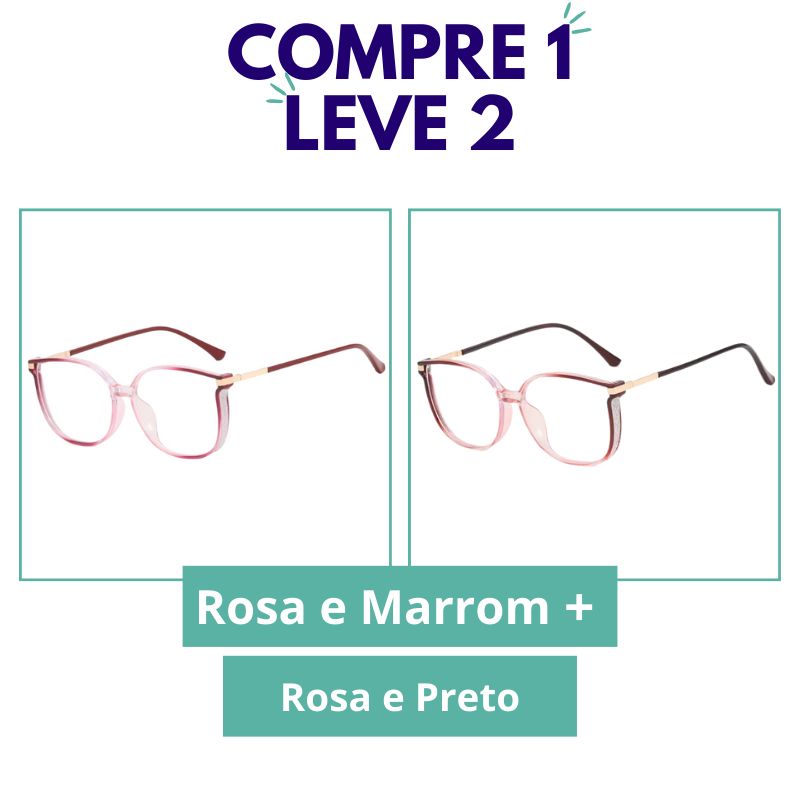 Apenas Hoje! COMPRE 1 LEVE 2 - Óculos Multifocal Crystal Fashion