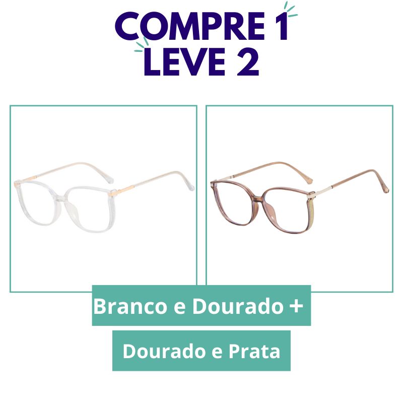 Apenas Hoje! COMPRE 1 LEVE 2 - Óculos Multifocal Crystal Fashion