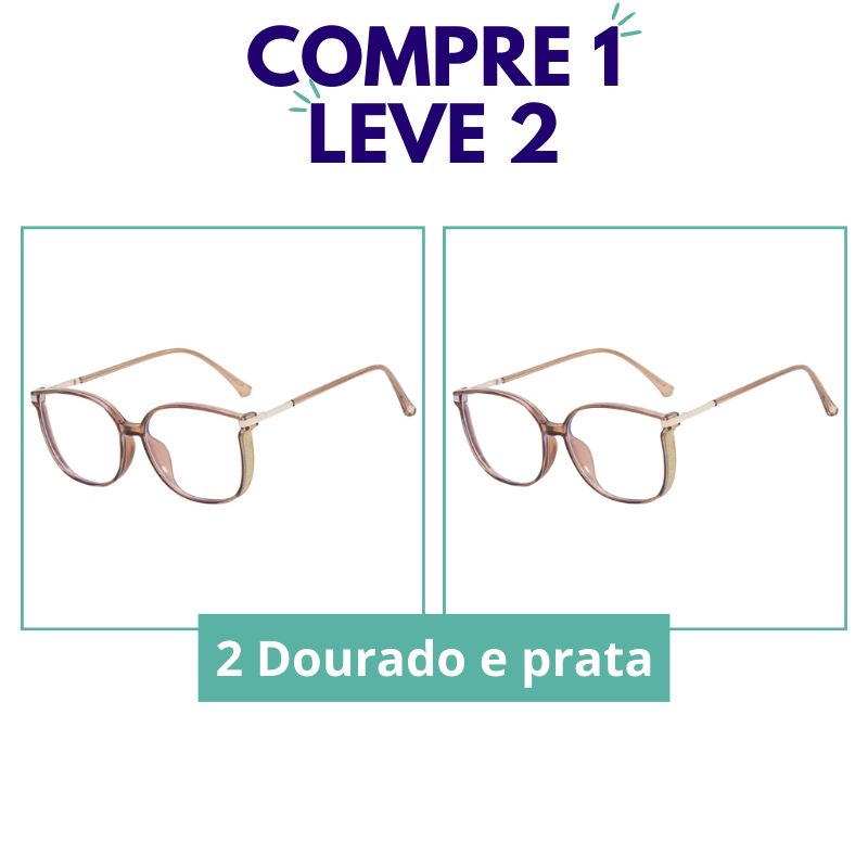 Apenas Hoje! COMPRE 1 LEVE 2 - Óculos Multifocal Crystal Fashion