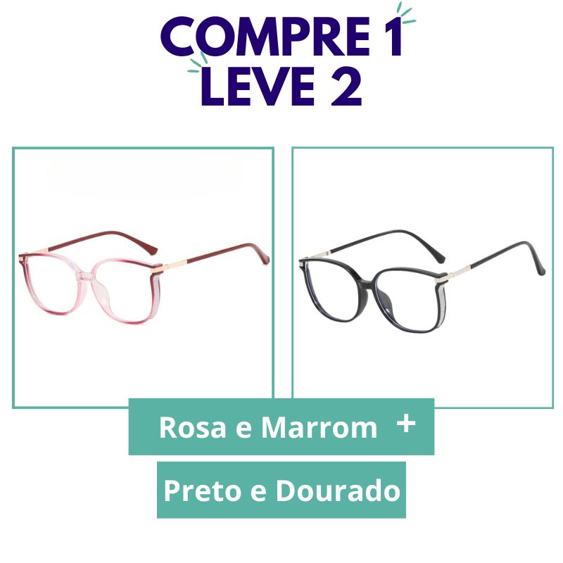 Apenas Hoje! COMPRE 1 LEVE 2 - Óculos Multifocal Crystal Fashion